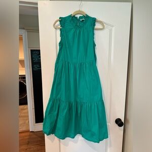 J. Crew Factory Tiered Ruffle Neck Dress